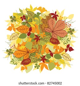 heap  of autumn leaves