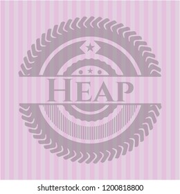 Heap badge with pink background