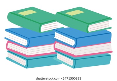 Un montón de libros Vector