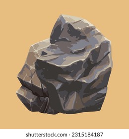 heap of boulders detailed 3d illustration
