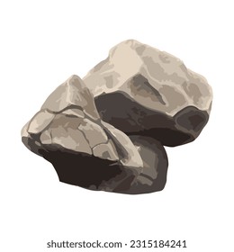 heap of boulders detailed 3d illustration