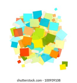 Heap of colorful stickers for your design