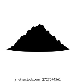 Montón de diseño de ilustración plana de Vector de silueta de suciedad.