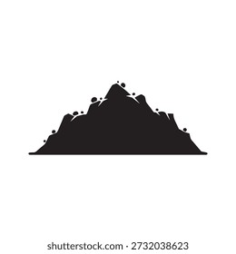 Heap of dirt silhouette vector flat illustration design