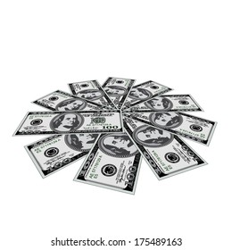 Heap of dollars money background 