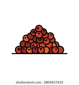Heap of fresh cranberries vector illustration with cranberry cranberries ingredient nutrition vegetarian vitamins