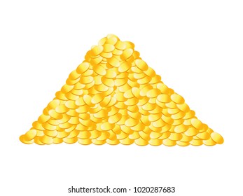 Heap of Gold Coins - Vector Image