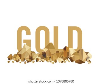 Heap of gold nuggets