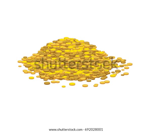 金貨の山 宝の山 大金だ 透明な背景にベクターイラスト のベクター画像素材 ロイヤリティフリー