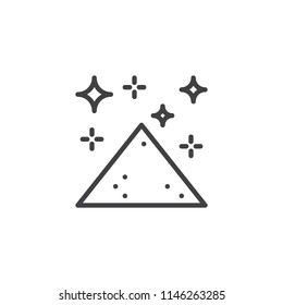 Heap of magic dust outline icon. linear style sign for mobile concept and web design. simple line vector icon. Symbol, logo illustration. Pixel perfect vector graphics