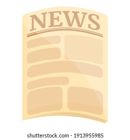Heap Zeitungssymbol. Cartoon der Heap Zeitung Vektorsymbol für Webdesign einzeln auf weißem Hintergrund