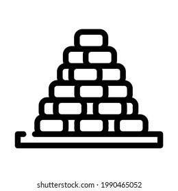 heap of peat line icon vector. heap of peat sign. isolated contour symbol black illustration