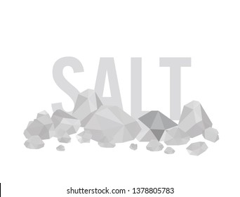 Heap of salt crystals
