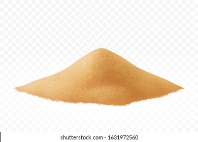 Heap of sand vector isolated on white background.