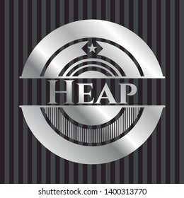 Heap silver emblem. Vector Illustration. Mosaic.