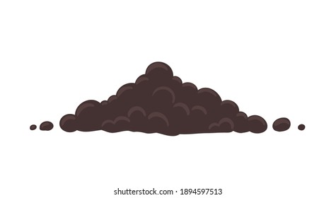 Heap Of Soil. Soil For Growing Plants. Pile Of Ground. For Agricultural. Vector Illustration.