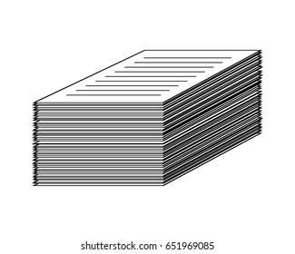 heap, stack of paper document file web icon vector symbol icon design.  Beautiful illustration isolated on white background
