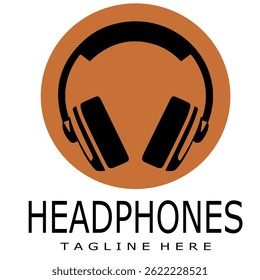 Heaphones icon logo vector image