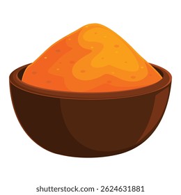 Heaping bowl full of turmeric is ready to be used as a cooking ingredient or health supplement