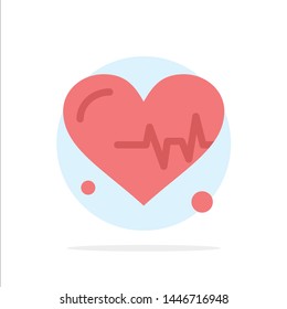Hear Beat, Abstract Science Circle Background Flat color Icon