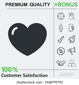 hear icon graphic elements for your work