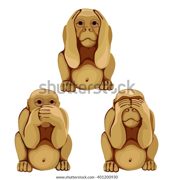 Hear No Evil See No Evil Stock Vector (Royalty Free) 401200930 ...
