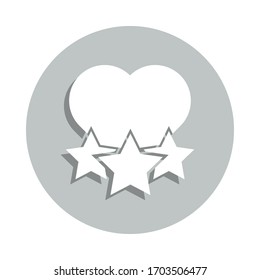 hear, stars, emotional maturity badge icon. Simple glyph, flat vector of Business icons for ui and ux, website or mobile application