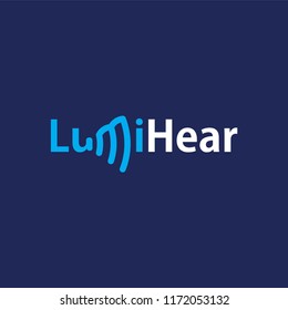 Hear text logotype vector template