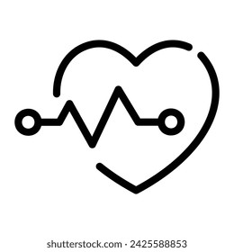 hearbeat Line Icon Background White