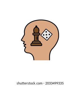 heard with games line colored icon. Signs and symbols can be used for web, logo, mobile app, UI, UX