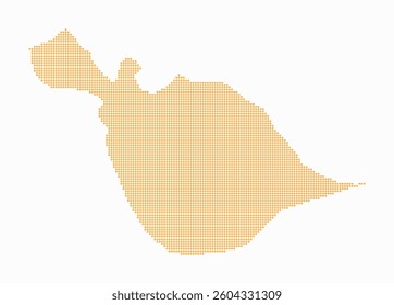 Heard Island and McDonald Islands dotted map. Digital style map of the territory on a white background. Heard Island and McDonald Islands shape with circle dots. Colored dots style. Small-sized circles.