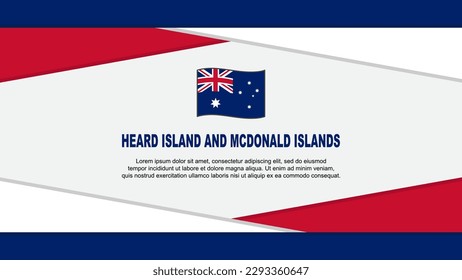 Heard Island And McDonald Islands Flag Abstract Background Design Template. Heard Island And McDonald Islands Independence Day Banner Cartoon Vector Illustration. Vector