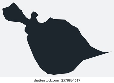 Heard Island and McDonald Islands map. Just a simple border map. Shape of the country. Flat blank Heard Island and McDonald Islands outline. Vector boundary illustration.