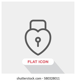 Heard lock vector icon