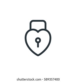 Heard lock vector icon