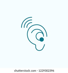 hearing aid 2 colored line icon. Simple colored element illustration. hearing aid outline symbol design from disabled set