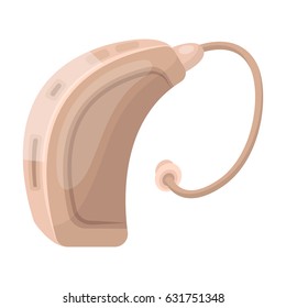 Hearing aid.Old age single icon in cartoon style vector symbol stock illustration web.