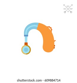 Hearing Aid apparatus, flat icon