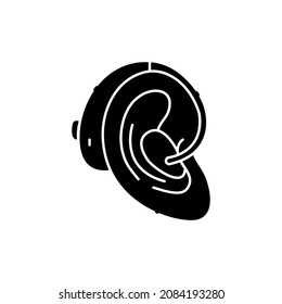 Hearing aid color line icon. Disability. Isolated vector element. Outline pictogram for web page, mobile app, promo