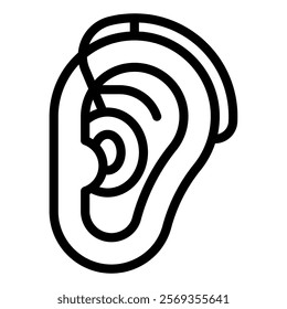 Hearing Aid Hospital Doctor Icon Illustration