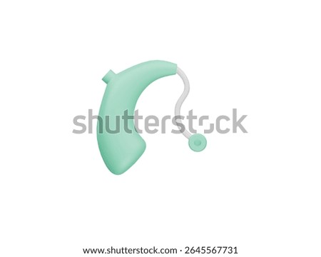 hearing aid icon 3d illustration render