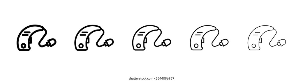 Conceito de ícone de aparelho auditivo. design gráfico, logotipo, Web, UI.