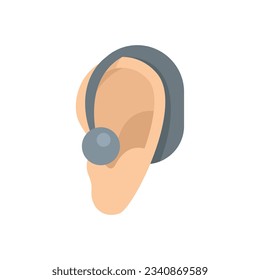 Hearing aid icon. Flat illustration of Hearing aid vector icon for web design isolated
