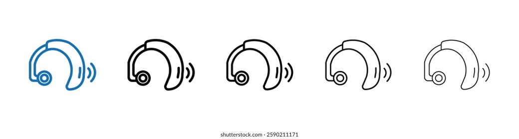 Hearing aid icon Outline vector logo for web ui