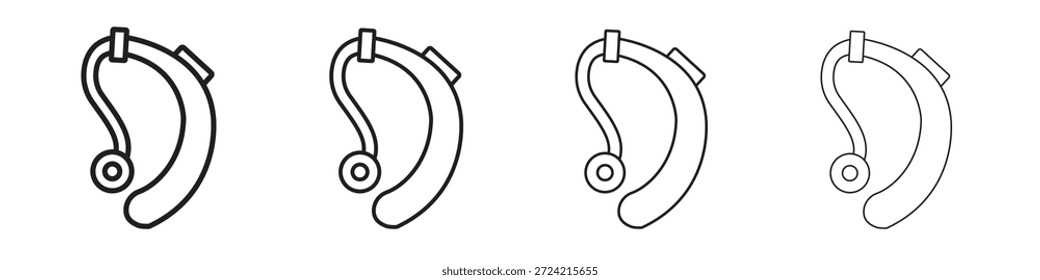 Ícone de aparelho auditivo definir vetor eps10. ilustração, símbolo de símbolo de logotipo modelo pictograma