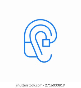 vetor de sinal de ícone de aparelho auditivo