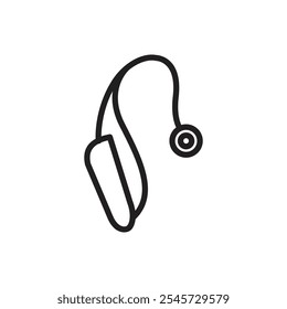 Hearing aid icon Simple thin outline