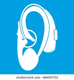 Hearing aid icon white