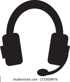 audífono de gran tamaño. tiene un altavoz de micrófono y un cable para conectarse a un dispositivo.