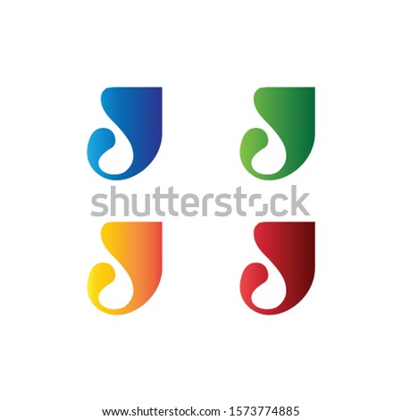 Hearing aid letter J Logo  Vector